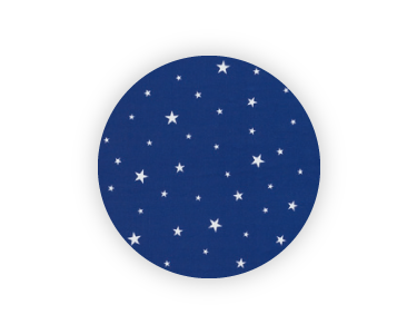 Abbildung des Dekors Sterne-marineblau vom Verdunkelungsrollo